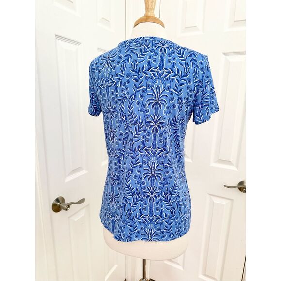 Lilly Pulitzer Have It Both Rays Henley Short Sleeve Pajama Top Medium NWT - Picture 3 of 6